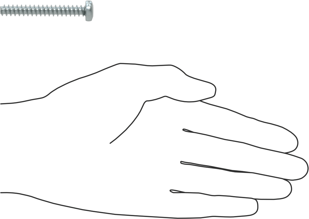 Yuvarlak Başlı Diş Açıcı Vidalar, Torx, Çinko Kaplı Çelik, 1/4" Boyut, 2" Uzunluk