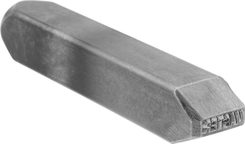 Anahtar İşaretleme Çelik Damgası, Master Mesajı — 1/2", Çelik, Rockwell C30