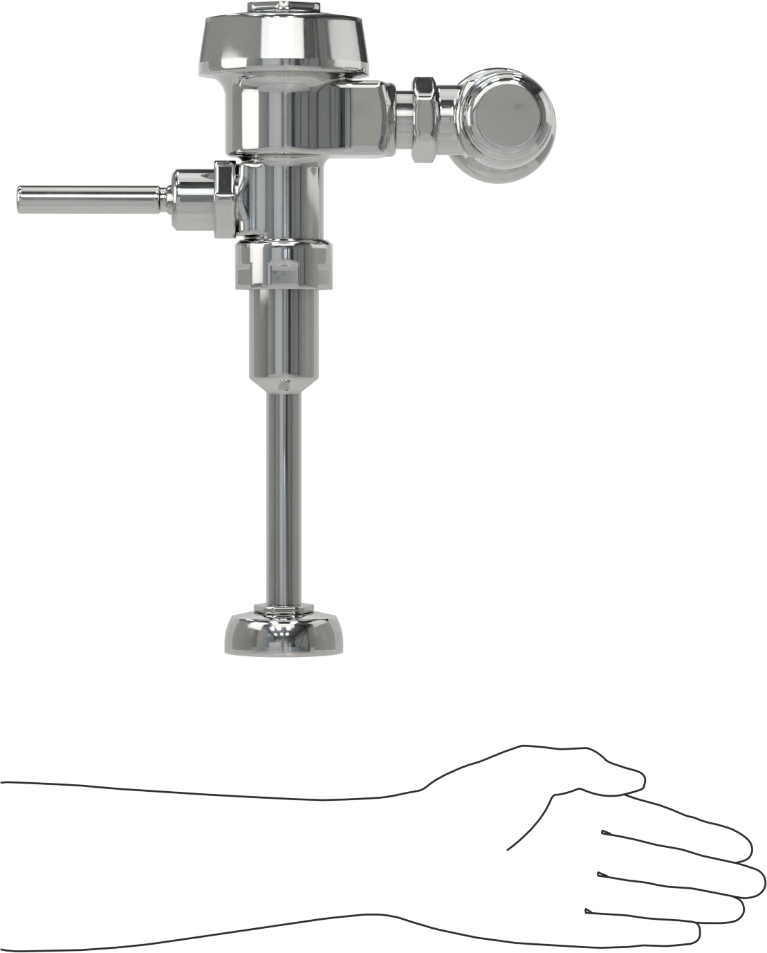 Sloan Royal Manuel Sifon Valfi, 3/4" Giriş Çapına Sahip Pisuarlar için, 0.125 Gpf