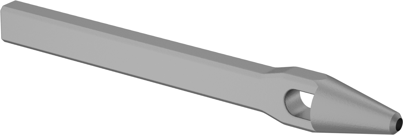 Çekiçle Çalışan Delgeç, 4 mm delik çapı için — Yuvarlak, Çekiçle Çakılan, Pirinç, Bakır, Kumaş, Deri, Kauçuk