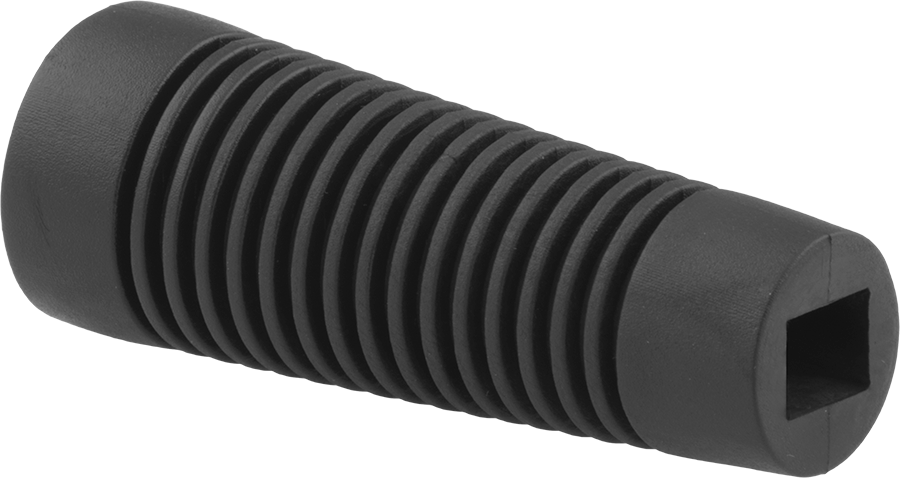 Dikdörtgen Tutamaklar, Yivli, 3/8" x 1/2" Dış Çap için — Oluklu, Kaydırmalı, Plastik, Vinil Plastik