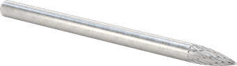 1/8" Çaplı Şaftlı Karbür Freze Ucu, Sivri Uçlu Ağaç, Anma Numarası