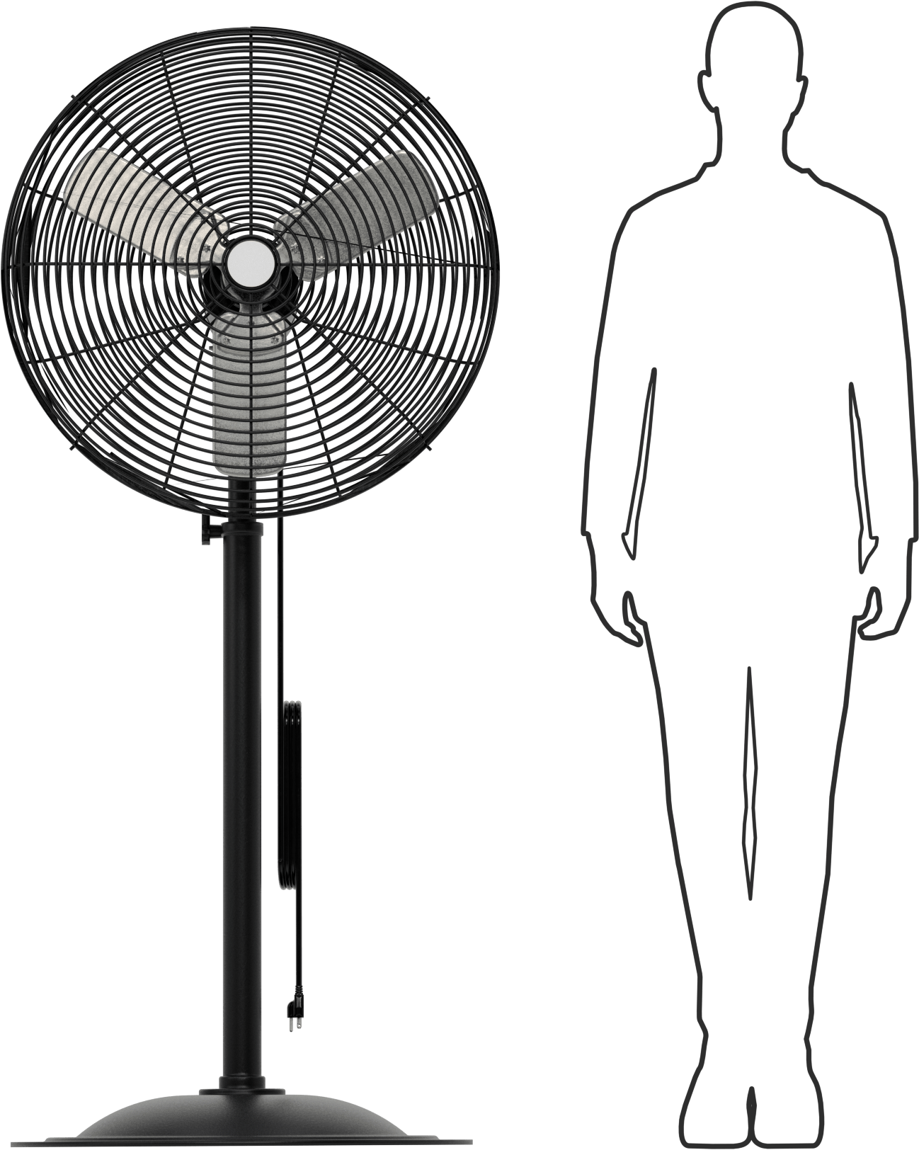 Ekonomik Fan, Kaide, Salınımlı, 24" Bıçak Çapı