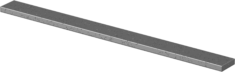 Ultra Korozyon Dirençli 2. Sınıf Titanyum Çubuk, 1/8" Kalınlık x 1/2" Genişlik