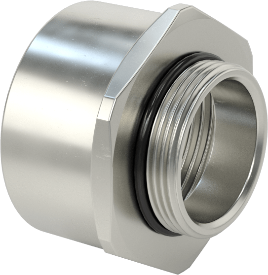 Dişli Adaptör, Nikel Kaplı Pirinç, 1-1/4 NPT Dişi - M32 Erkek — M32, Metric, NPT, Conduit, Cord Grip, Electrical Box