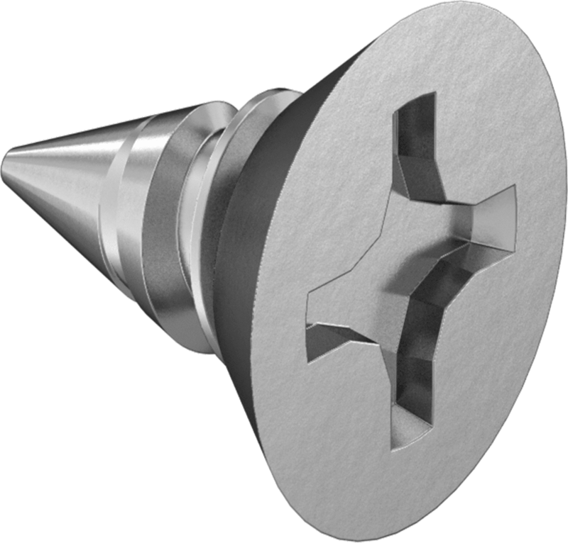 18-8 Paslanmaz Çelik Metal için Phillips Havşa Başlı Vidalar, 1 Numaralı Boyut, 1/8" Uzunluk