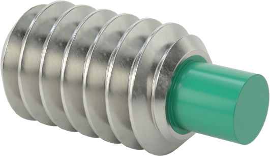 Naylon Uçlu 18-8 Paslanmaz Çelik Setskur, 0-80 Diş Boyutu, 3/32" Uzunluk