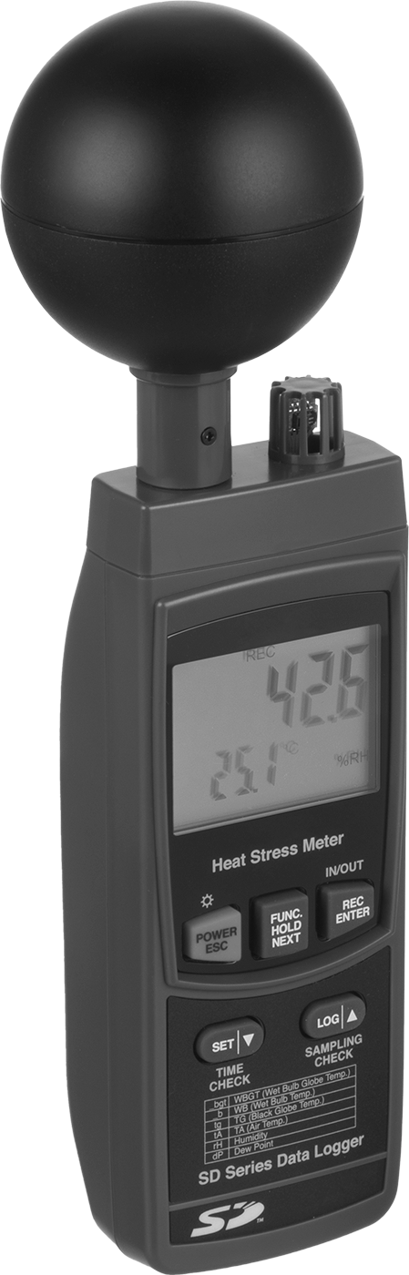 Veri Kaydı Isı Stresi Monitörü — Celsius, Fahrenheit
