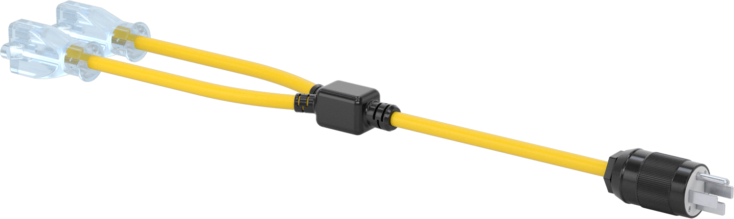 NEMA 14-50 Fiş x NEMA 5-15/5-20 Soket Adaptörü — 50 amp, 125V AC, 250V AC, 3 ft.