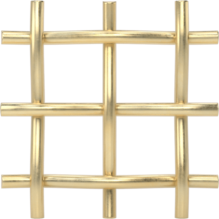 Pirinç Filtre Ağı, 3 Fit Genişlik, 3 x 3 Örgü Boyutu, 1 Fit Uzunluğunda