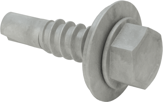 Metal için Pullu Delme Vidaları, Paslanma ve Aşınmaya Dayanıklı Kaplamalı Çelik, 12 Numaralı Boyut, 3/4" Uzunluk