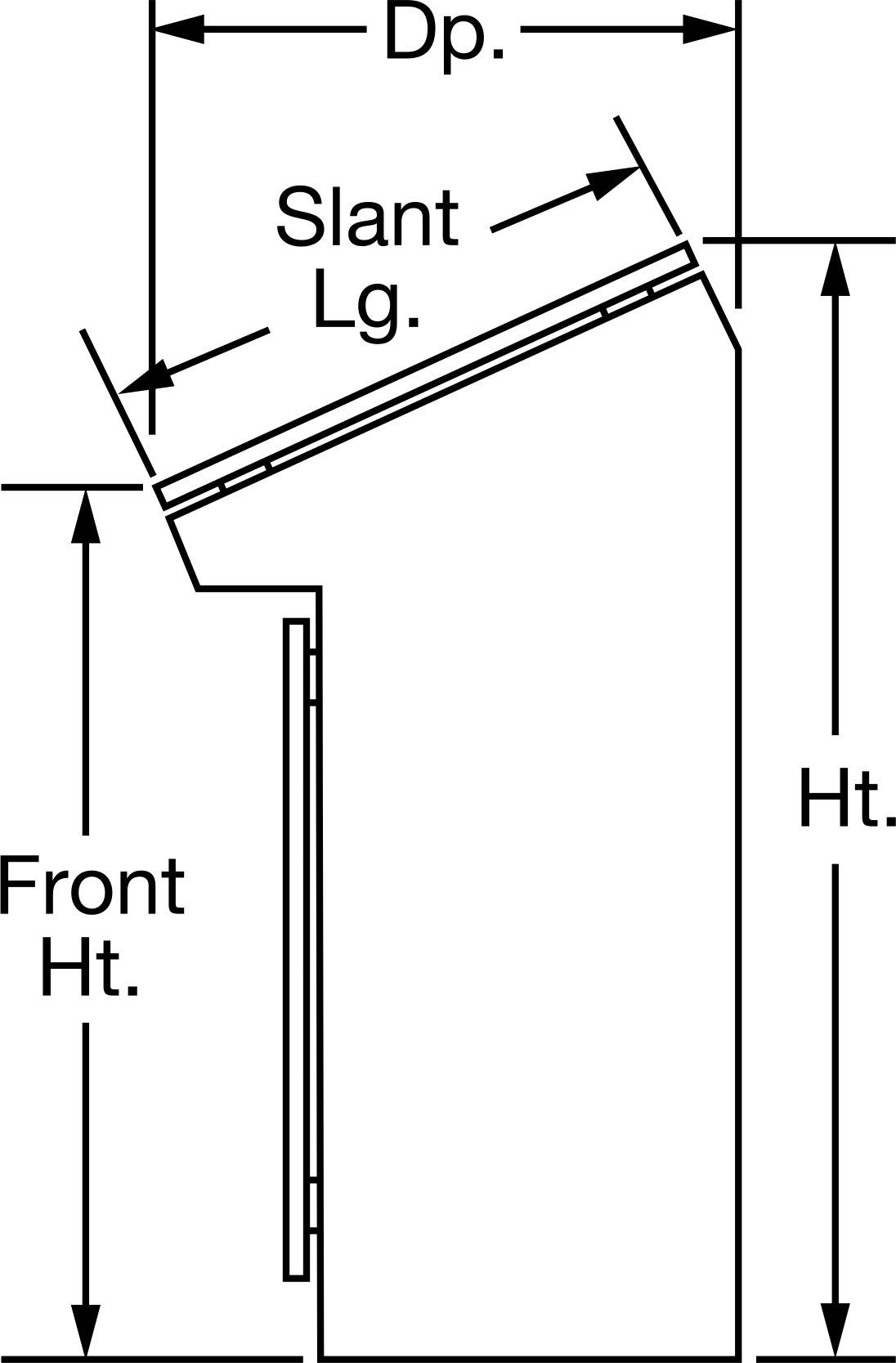 Konsol Muhafazası, 1 Kapılı, 41-1/8" Yükseklik, 25-1/4" Genişlik, 21-1/2 inç Derinlik
