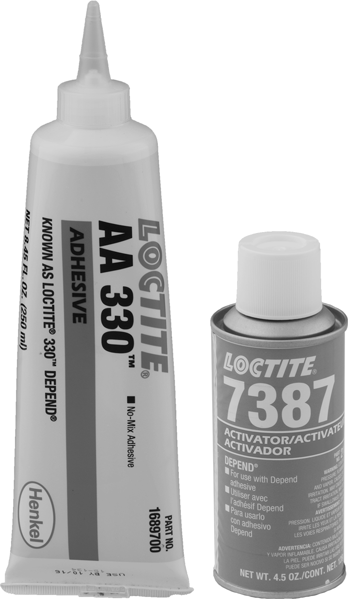 Karıştırmaya Gerek Olmayan Akrilik Yapısal Yapıştırıcı, Aktivatör Loctite®li, 330, 8.5 FL. oz. Tüp — Boru, Metal, Metal-Plastik Bağlantı,…