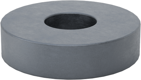 Dişsiz Delikli Seramik Mıknatıs, 1/8" Kalınlık, 1/2" Dış Çap