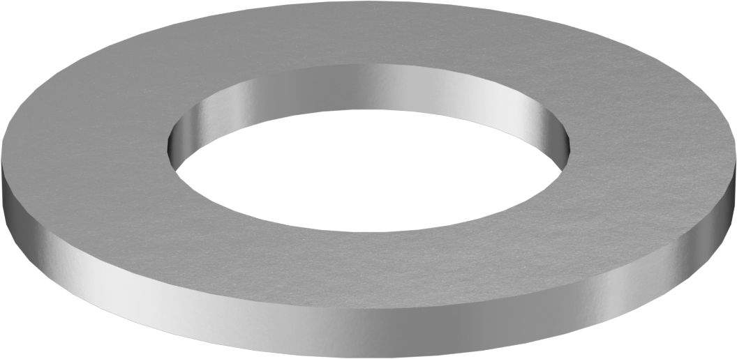 Paslanma ve Aşınmaya Dayanıklı Galvanizli Çelik Yapısal Pul, 1-1/4" Vida Boyutu için, 1.375" İç Çap, 2.563" Dış Çap