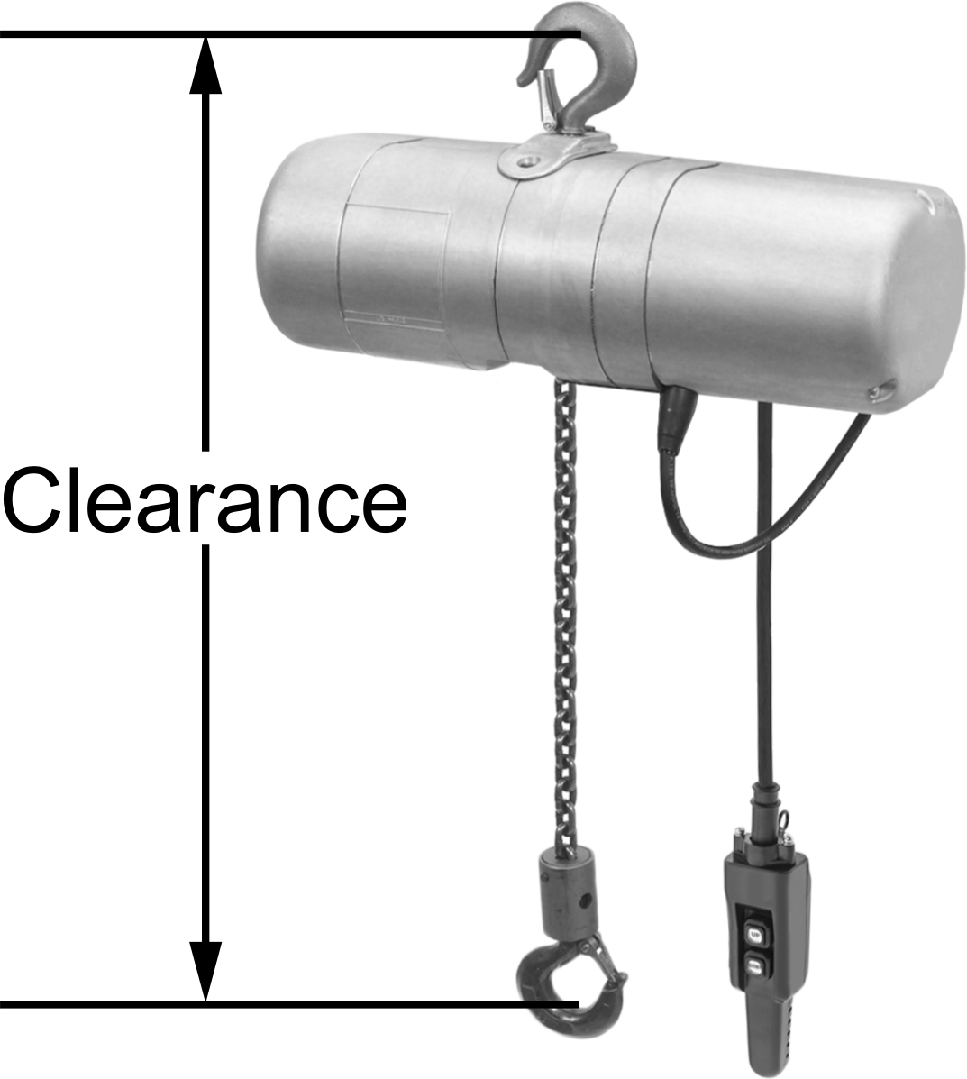 CM Lodestar NH Cleanchoice Zincirli Vinç, 2000 lb. Kapasite