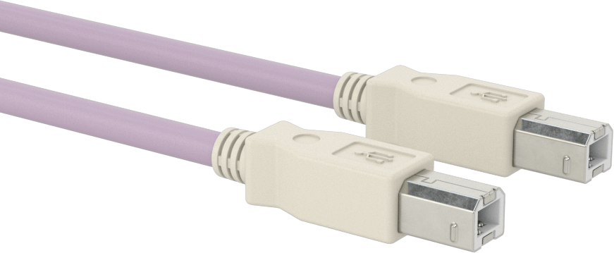 Sürekli Esnek USB Kablosu, B Fiş x B Fiş, 9-1/2 Fit Uzunluk