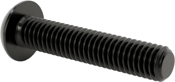 Siyah Oksit Düğme Başlı Altıgen Soketli Vida, Sınıf 12.9 Alaşımlı Çelik, M3 x 0.5 mm Diş Boyutu, 15 mm Uzunluk