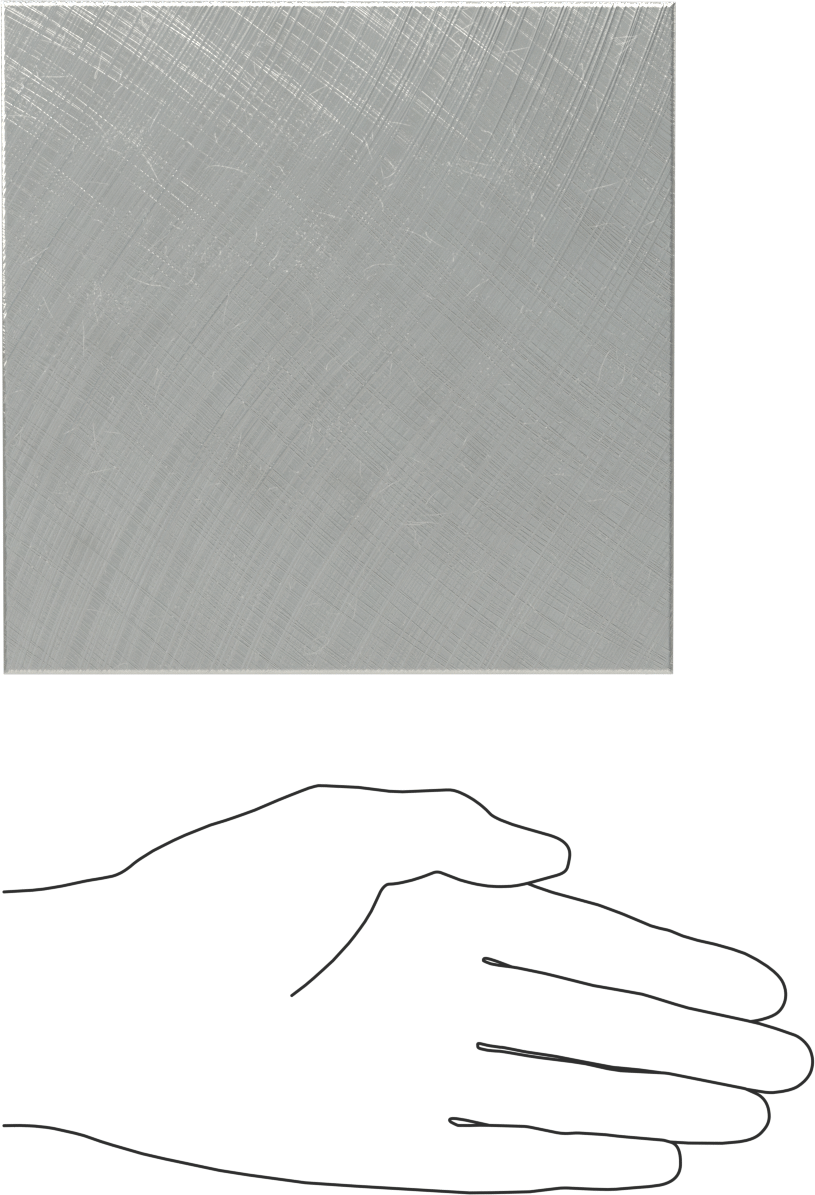Sertleştirilmiş Yüksek Mukavemetli, Kaynaklanması Kolay A514 Alaşımlı Çelik, 6" x 6" x 1/4"