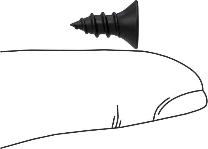 Siyah Oksit Çelik Phillips Havşa Başlı Vidalar, Sac Metal için, 10 Numaralı Boyut, 1/2" Uzunluk, 0.362" Baş Çapı