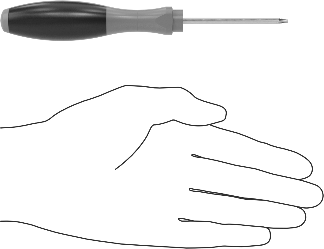 Kurcalamaya Dayanıklı Torx Tornavida, Ultra Grip, T8 Tahrik Boyutu