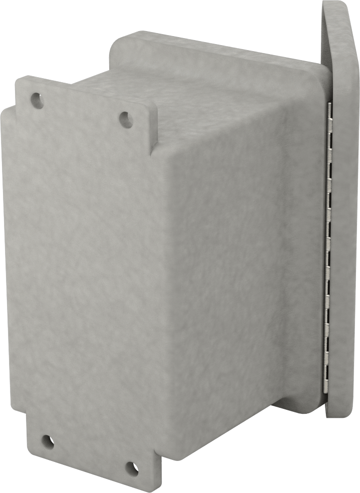 Şeffaf Su Geçirmez Fiberglas Muhafaza, Hızlı Açılır Mandal, 5.5" x 7.5" x 4-3/4", Braket Montajı