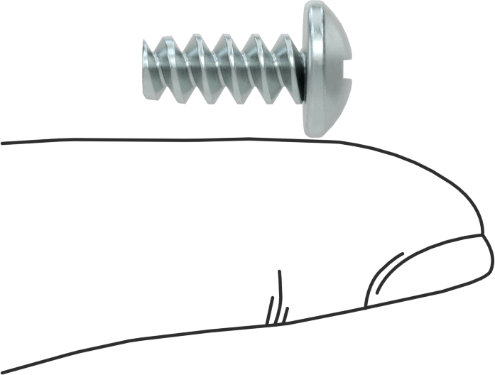 Phillips Yuvarlak Başlı Diş Açıcı Vidalar, Plastik için, Çinko Kaplı Çelik, 12 Numaralı Boyut, 1/2" Uzunluk
