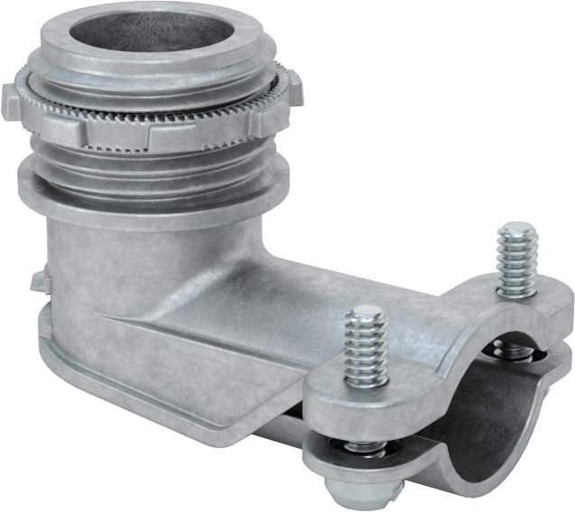 Esnek Metal Kanal için Çinko Adaptör, &Zırhlı Kablo, 90 Derece, 3/8 Kanal x 1/2 NPSM Erkek — Çinko Alaşımı, 90° Dirsek, Konektör, Adaptör