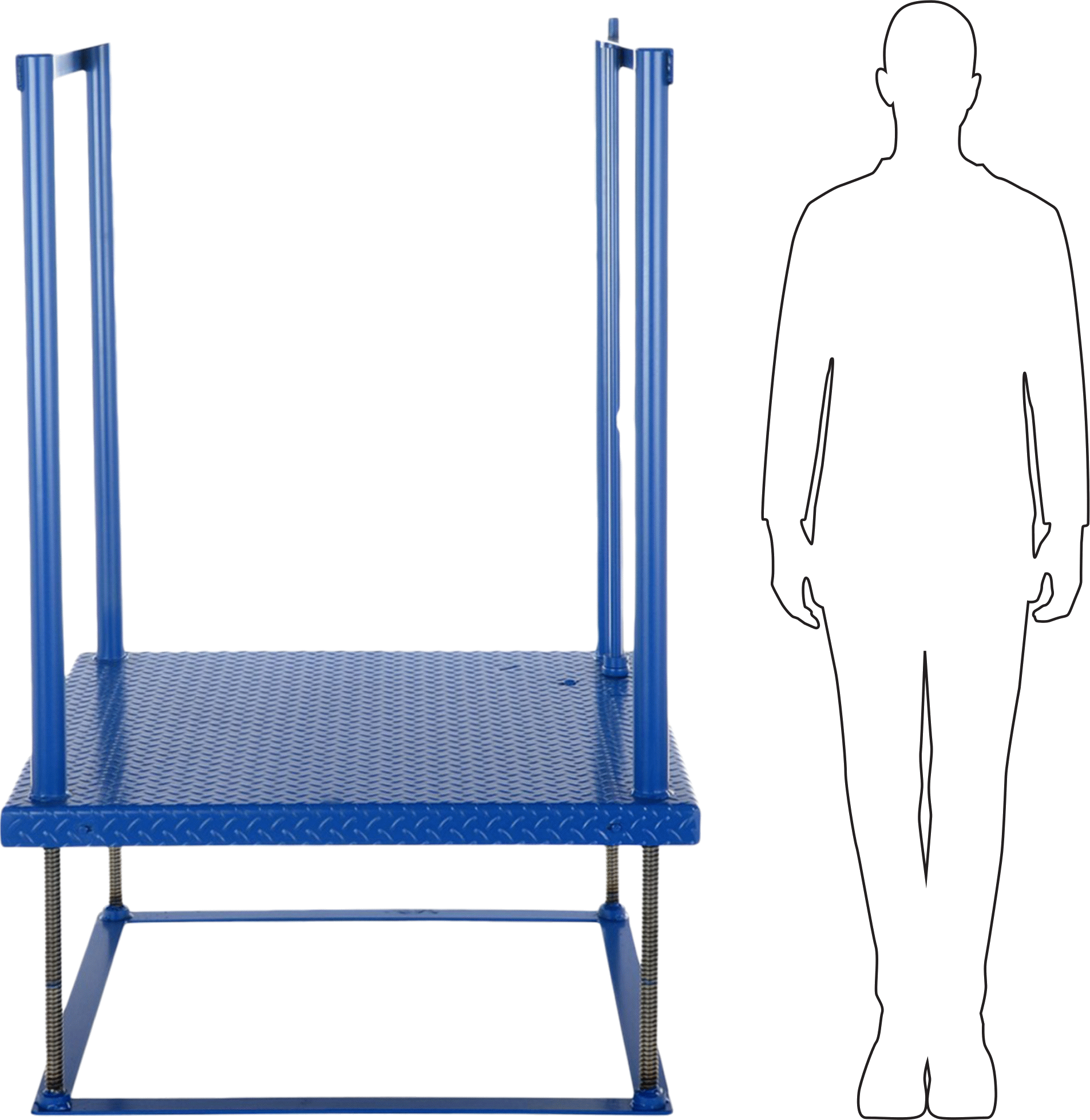 Yüksekliği Ayarlanabilir Çalışma Platformu, 50" ila 66" Yükseklik x 36" Genişlik Toplam