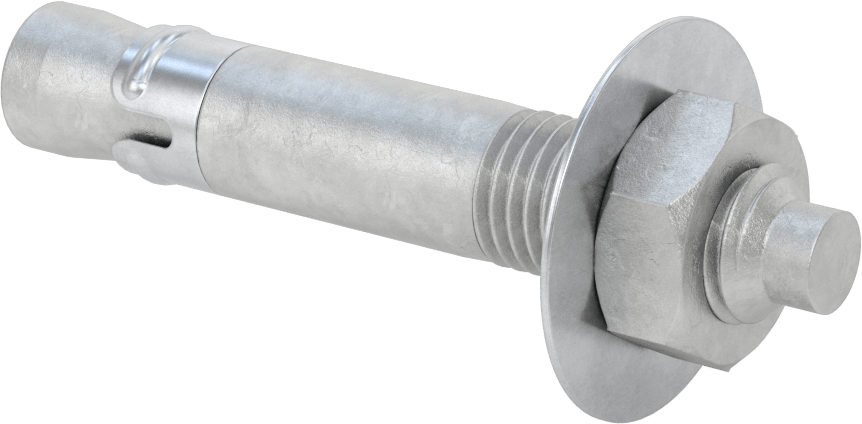 1" Çap, Beton için 6" Uzunlukta Galvanizli Çelik Kamalı Dübeller