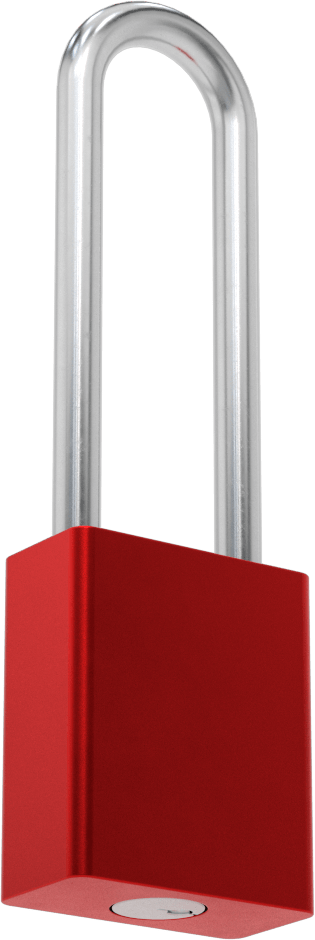 Masif Eloksallı Alüminyum Kilitli Asma Kilit, American Lock 1107, Kırmızı, #410m Anahtarına Uyumlu Ana Anahtar