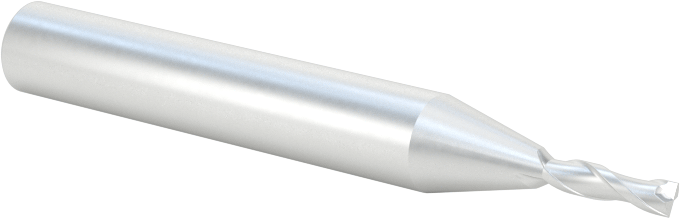 Kaplamasız Yüksek Hızlı Çelik Kare Uçlu Freze, 2 Yiv, 1.6 mm Freze Çapı