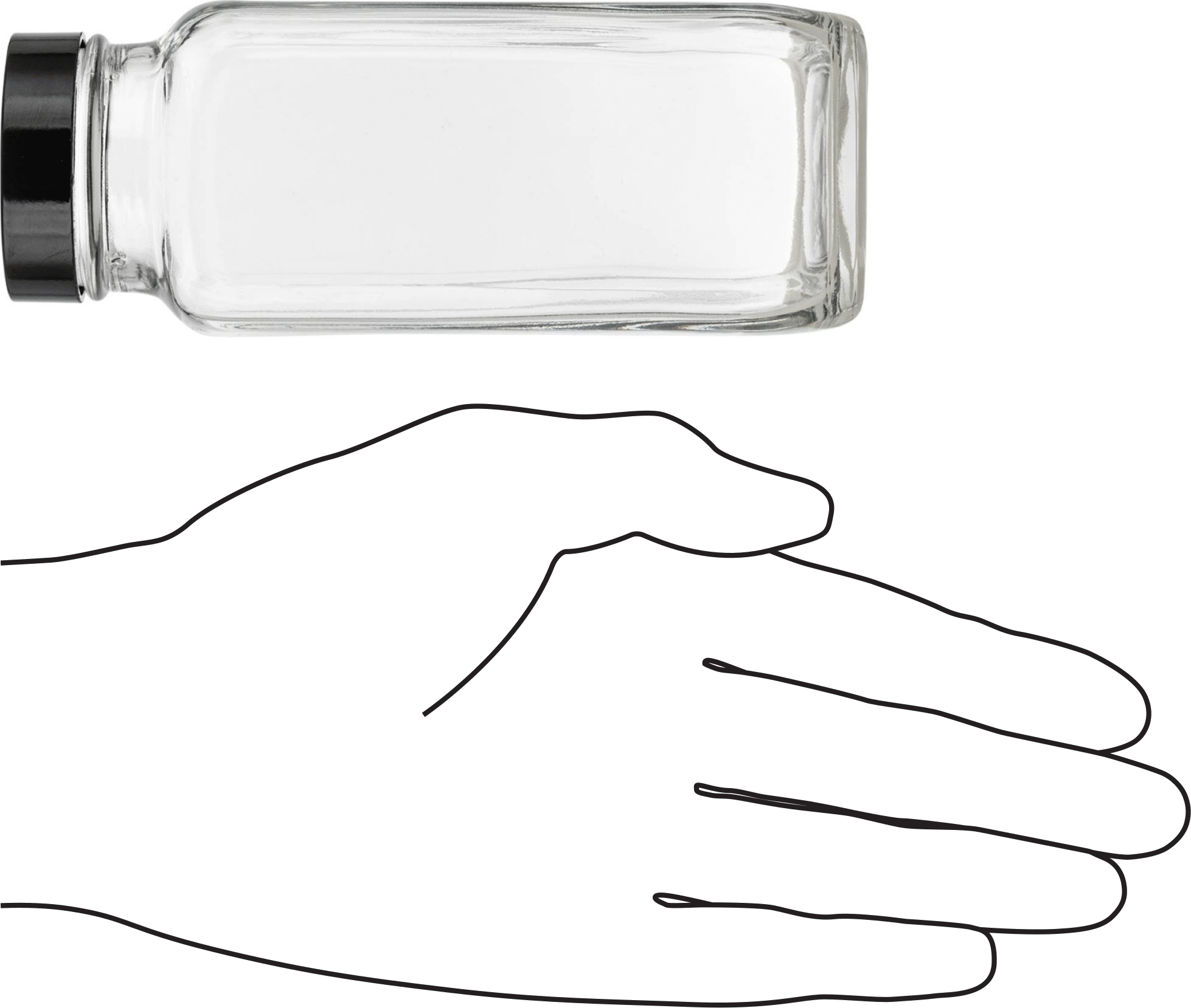 Kare Cam Kavanoz, Kaplamalı Kağıt Contalı, 8 FL oz/235 ml Kapasite