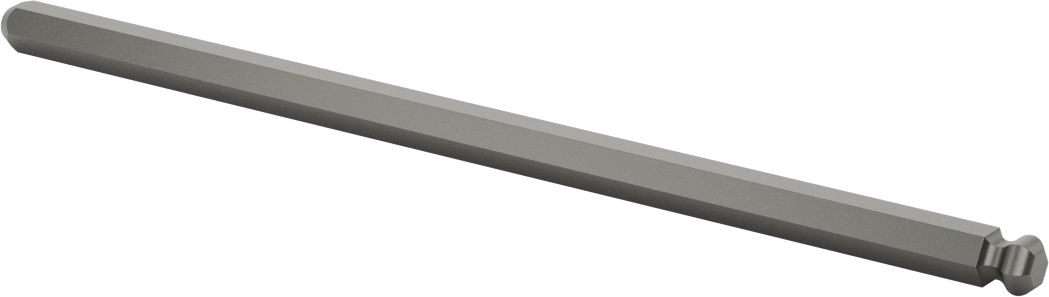 Bilyalı Uçlu Tornavida Mili, 8 mm Altıgen Ölçü, 7-13/16" Toplam Uzunluk — 8 mm, Bilye, Mil
