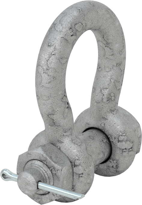 Galvanizli Alaşımlı Çelik Şakel, Emniyet Pimli - Kaldırma için, 1/2" Kalınlık
