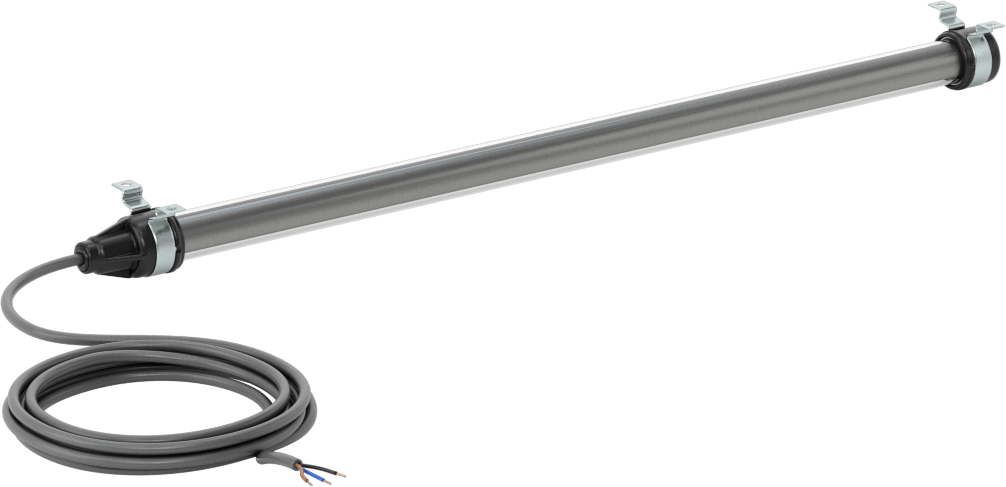 Tehlikeli Ortam Şerit Makinesi Işığı, 12-30V DC, 25-3/4" Uzunluk x 1-1/2" Yükseklik x 2-1/2" Genişlik Toplam
