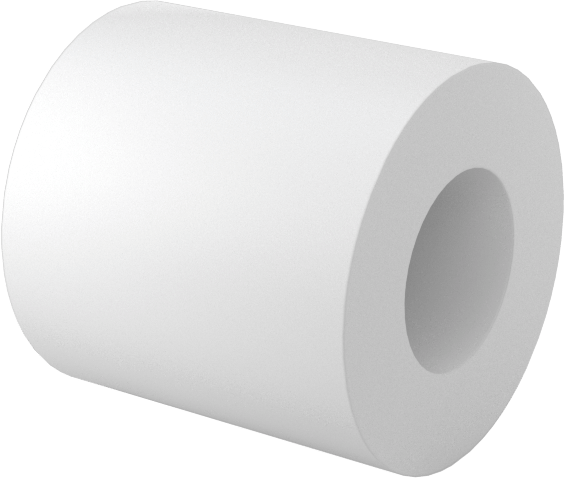 Cam Dolgulu PTFE Kuru Çalışan Burçlu Yatak, 1/8" Mil Çapı ve 1/4" Muhafaza İç Çapı için, 1/4" Uzunluk