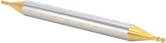 2 Freze Uçlu TiN Kaplamalı Karbür Uçlu Freze, Kare Uç, 4 Kanallı, 1/32" Freze Çapı, 1-1/2" Toplam Uzunluk