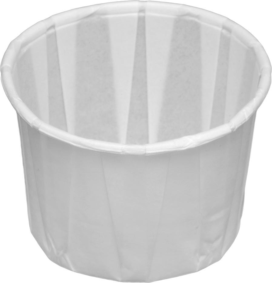 Tek Kullanımlık Kağıt Numune Bardakları, 2 FL. oz. Kapasite — Kağıt, 2", 1 1⁄4"