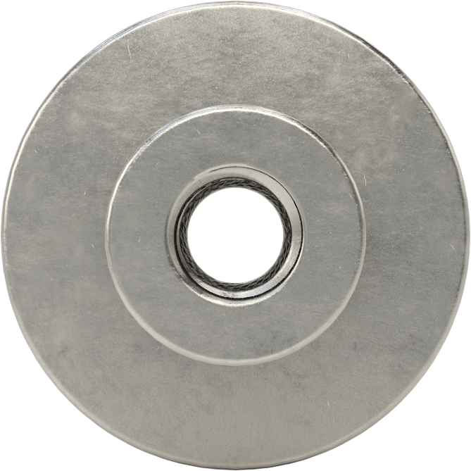 303 Paslanmaz Çelik Tırtıllı Düğme, M10 x 1.5 mm Dişli Geçiş Deliği ile, 38 mm Baş Çapı