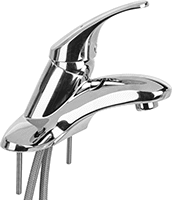 Çift Alt Girişli Pirinç Lavabo Musluğu