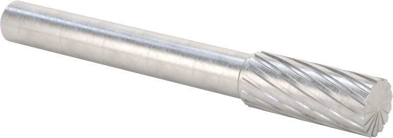 1/4" Çaplı Şaftlı Karbür Freze Ucu, Düz Kesici Silindir, Ticaret No. Sb-2, Tek Kesim — Silindir, 1⁄4", 5⁄16"
