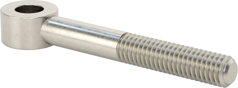 316 Paslanmaz Çelik Kısmen Gijon Ucu Cıvatası, 3/8"-16 Diş 1-1/2" Uzunlukta Şaft, 3/8" İç Çap, 3" Uzunlukta Merkez