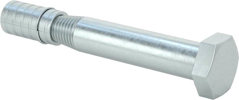 Beton için Çıkarılabilir Konik Cıvata Ankrajları, 3/8" Çap, 2-1/4" Uzunluk