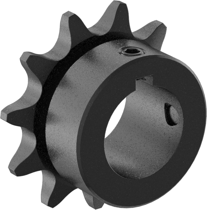 Çelik Tek Sıralı Dişli, ANSI 41 Makaralı Zincir ve 7/8" Mil Çapı için, 11 Diş