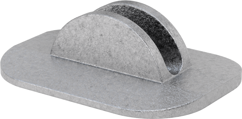 Dökme Demir Çapraz Destekli Pul, Flanşlı, Galvanizli, 1/2" ve 5/8" Mil Çapı için