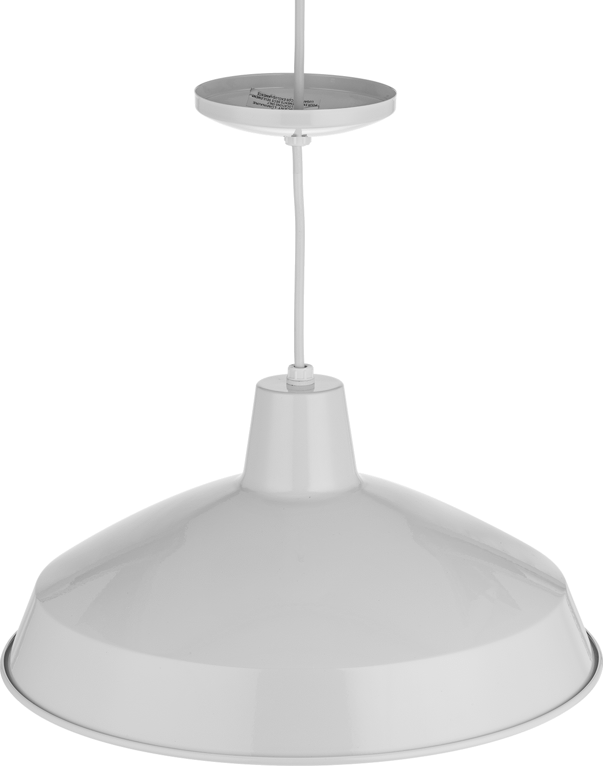 Kablo Asmalı Tavan Işığı, 16" Çap x 8-1/8" Toplam Yükseklik