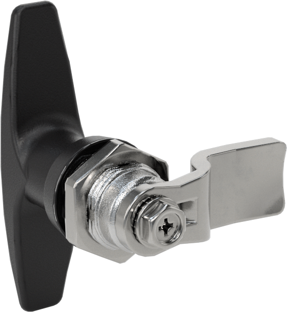 T-Kollu Çok Noktalı Mandal, Siyah Kaplamalı Çinko, 1/8", 3/8" ve 11/16" Mesafe