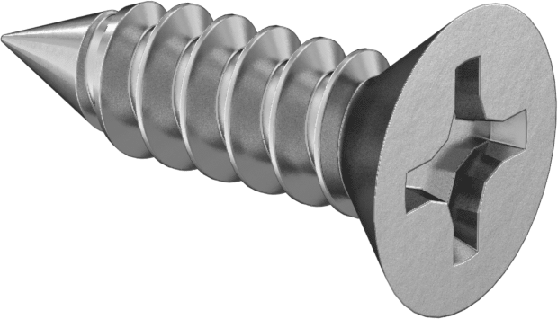 Sac Metal için Phillips Havşa Başlı Vidalar, Süper Paslanma ve Aşınmaya Dayanıklı 316 Paslanmaz Çelik, 12 Numaralı Boyut, 3/4" Uzunluk