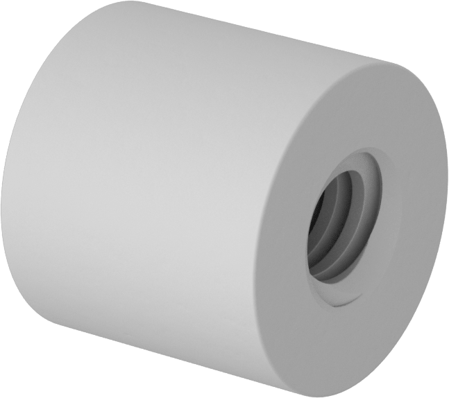 Hızlı Hareketli Ultra Hassas Kılavuz Vida için M12 x 2.50 mm Dişli Yuvarlak Somun — M12 × 2.5 mm, Somun, 15⁄16"
